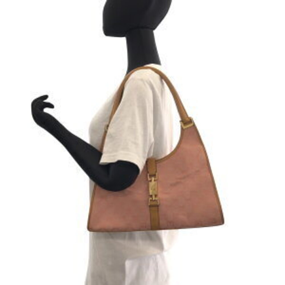 Gucci shoulder pink brown canvas GG Hobo Jackie bag one